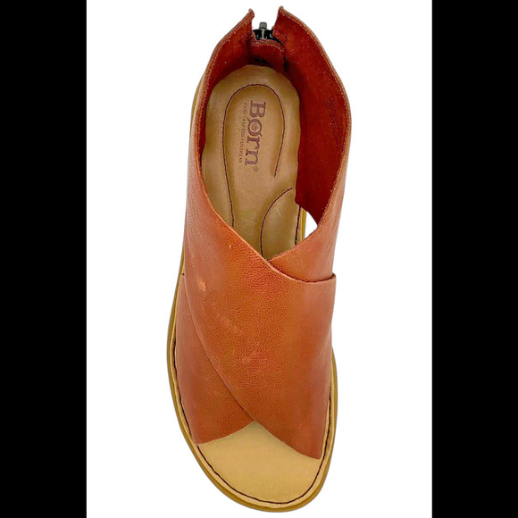 BORN Women's IWA Leather Sandal Red - Medium - Picture 2 of 3